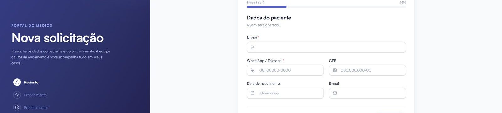 Tela 3 do sistema RM Processos Médicos Hospitalares